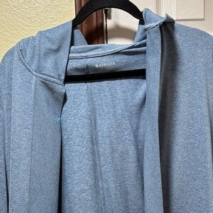 Athleta Light Heather Blue Hooded Zip Cardigan